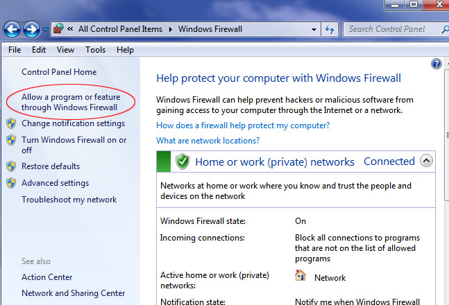 Free Windows Firewall Vista
