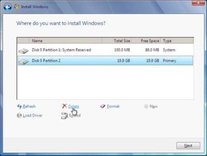 New Hard Drive Installation Windows 7