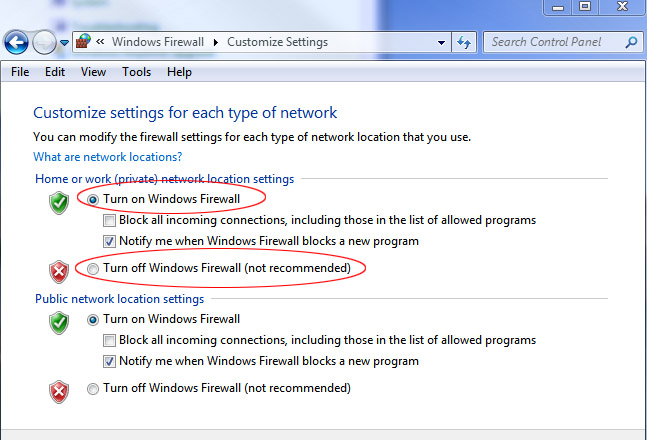 how do i check my firewall settings on windows 7