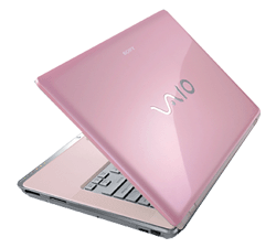 sony pink laptop