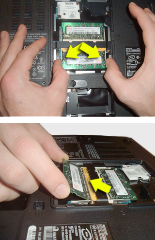 taking out laptop memory