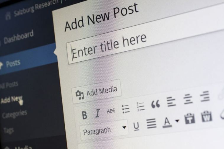 wordpress dashboard