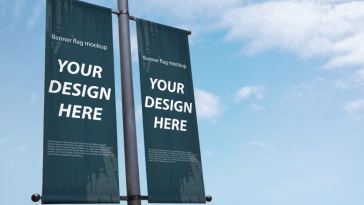 banner flag mockup